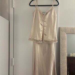 Elegant Cream Skirt Set